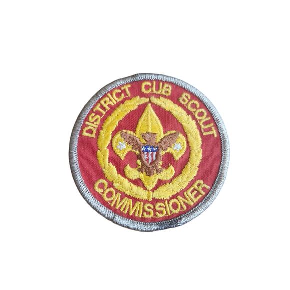 Vintage BSA District Cub Scout Commissioner Patch Boy Scouts of America Retro - Picture 3 of 3